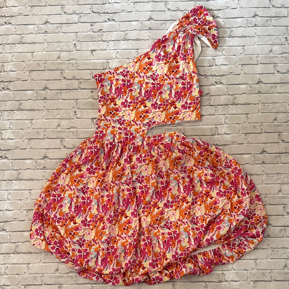 Vibrant One-Shoulder Dress